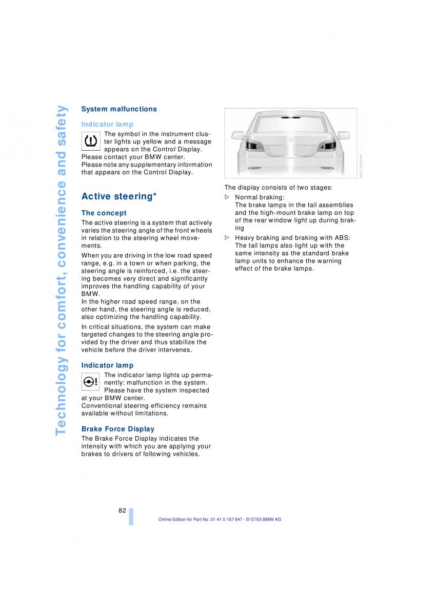 BMW 5 E60 E61 owners manual / page 84