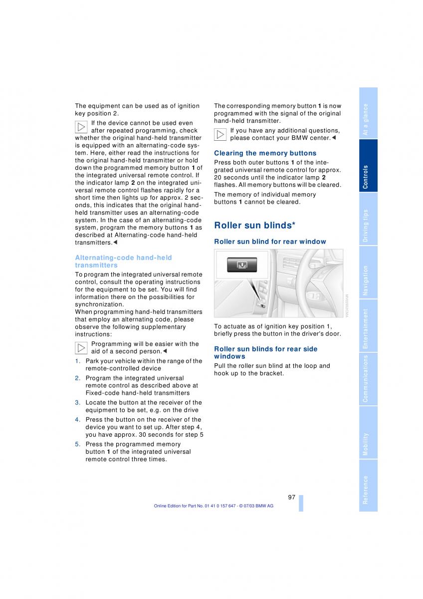 BMW 5 E60 E61 owners manual / page 99