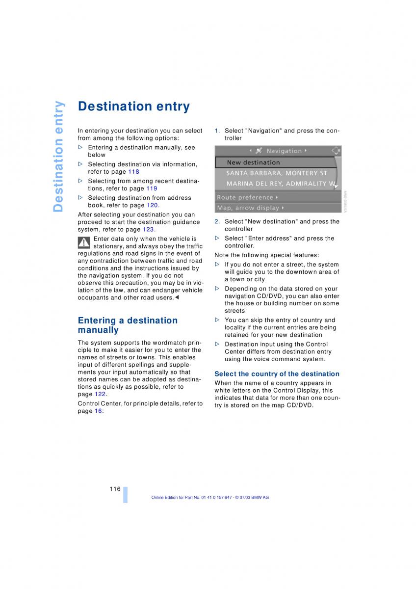 BMW 5 E60 E61 owners manual / page 118