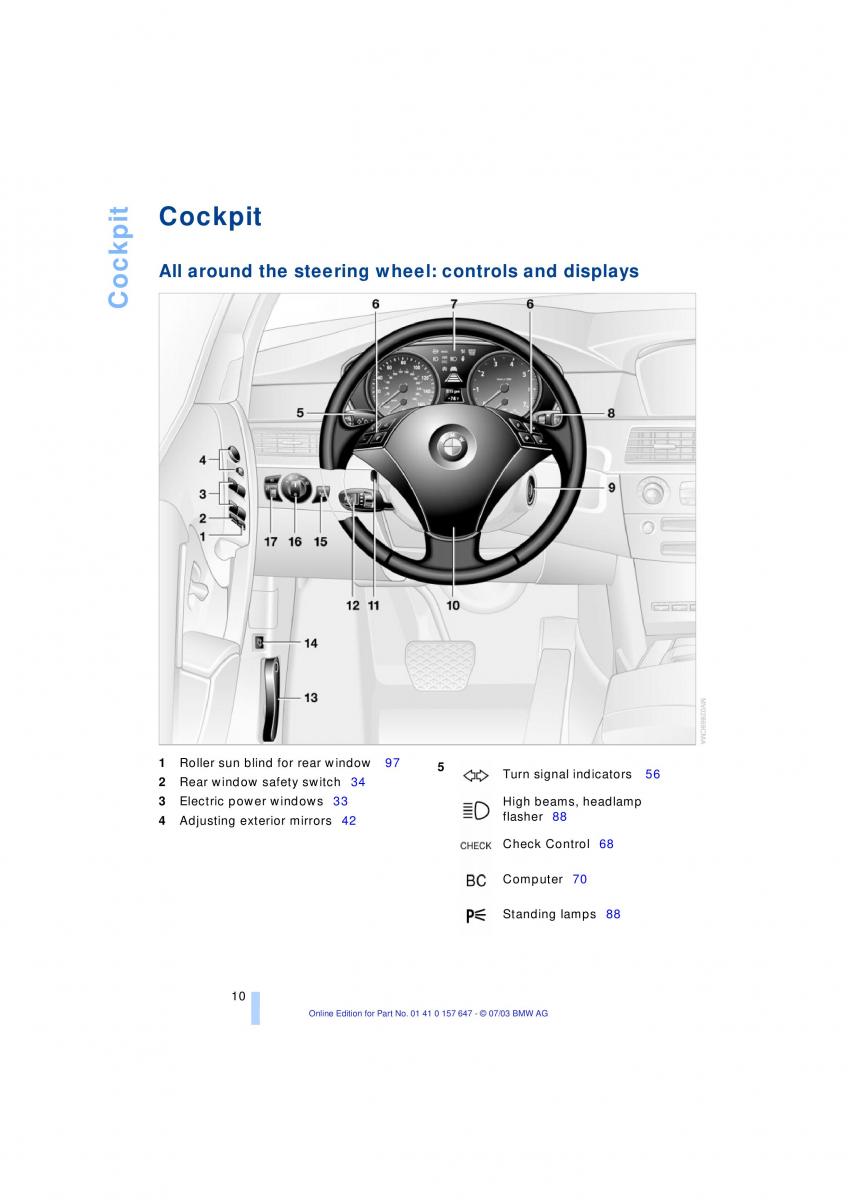 BMW 5 E60 E61 owners manual / page 12