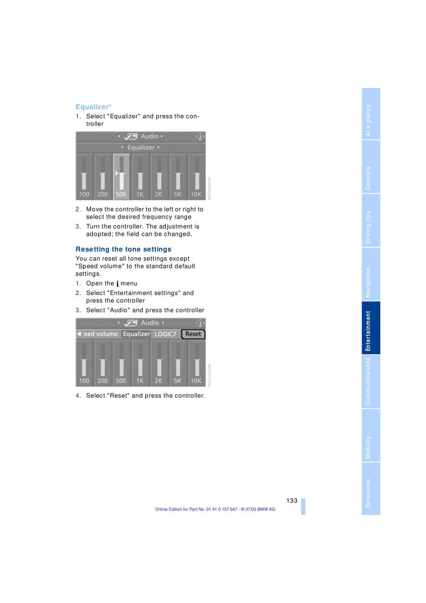 BMW 5 E60 E61 owners manual / page 135