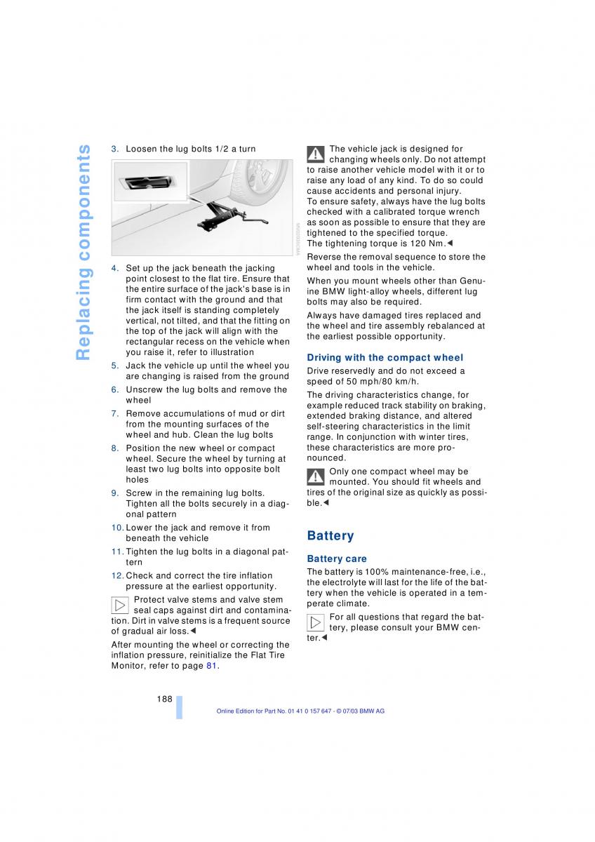 BMW 5 E60 E61 owners manual / page 190