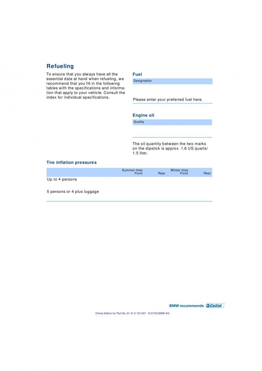 BMW 5 E60 E61 owners manual / page 219