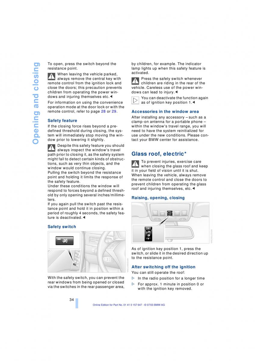 BMW 5 E60 E61 owners manual / page 36