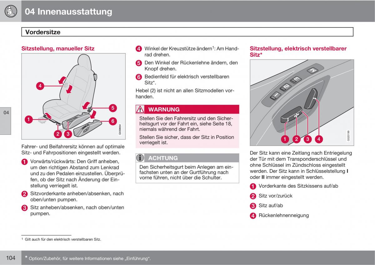 Volvo C70 M II 2 Handbuch / page 106