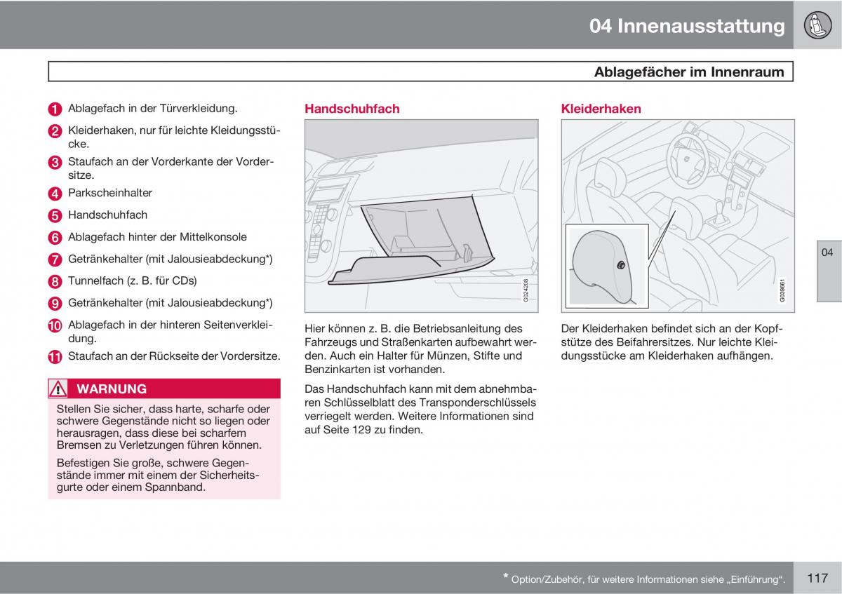 Volvo C70 M II 2 Handbuch / page 119