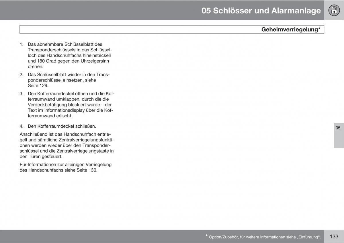 Volvo C70 M II 2 Handbuch / page 135