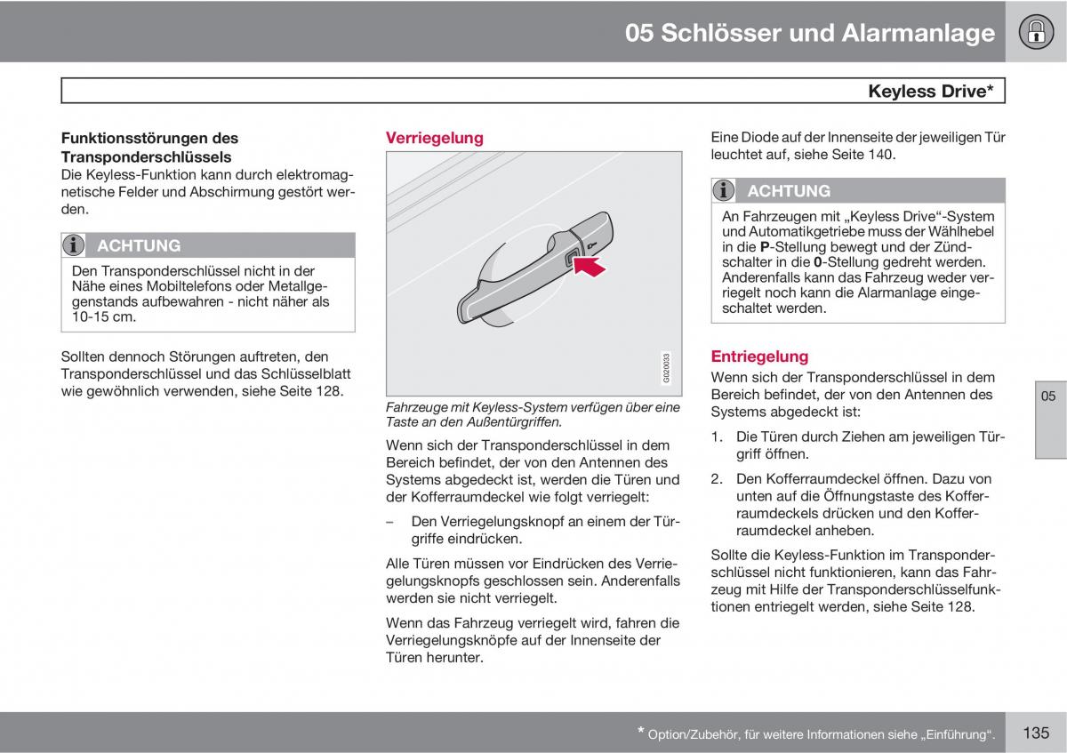 Volvo C70 M II 2 Handbuch / page 137