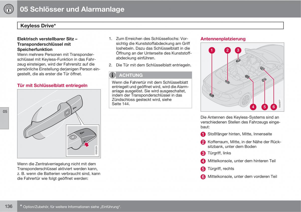 Volvo C70 M II 2 Handbuch / page 138