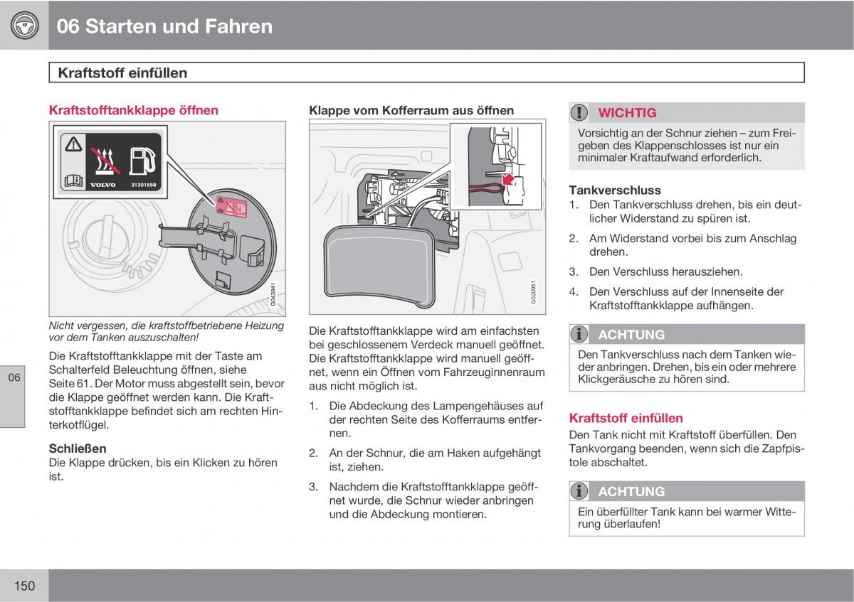 Volvo C70 M II 2 Handbuch / page 152