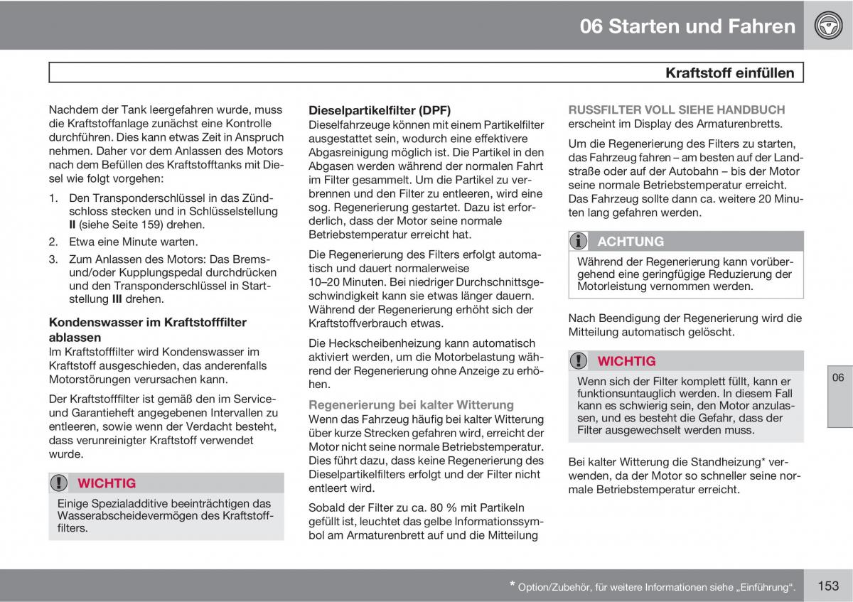 Volvo C70 M II 2 Handbuch / page 155