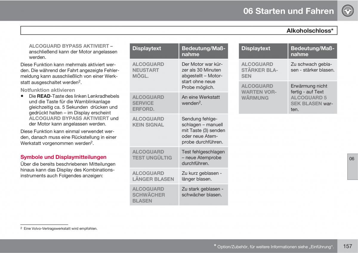 Volvo C70 M II 2 Handbuch / page 159