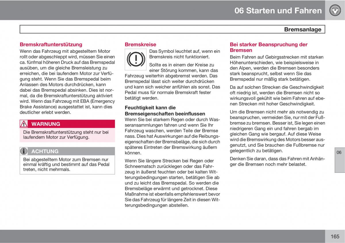 Volvo C70 M II 2 Handbuch / page 167