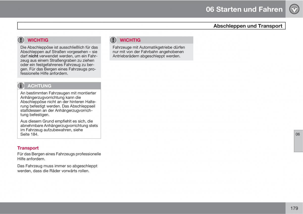 Volvo C70 M II 2 Handbuch / page 181