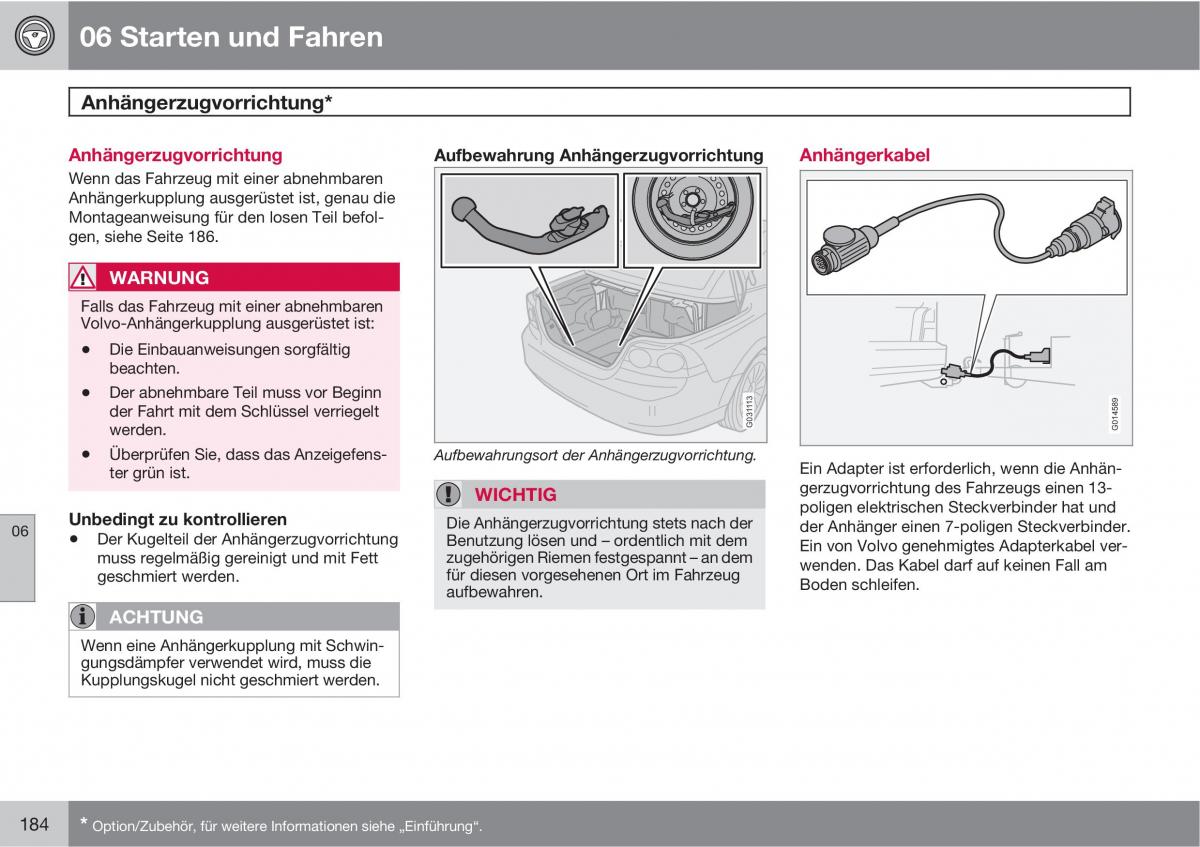 Volvo C70 M II 2 Handbuch / page 186