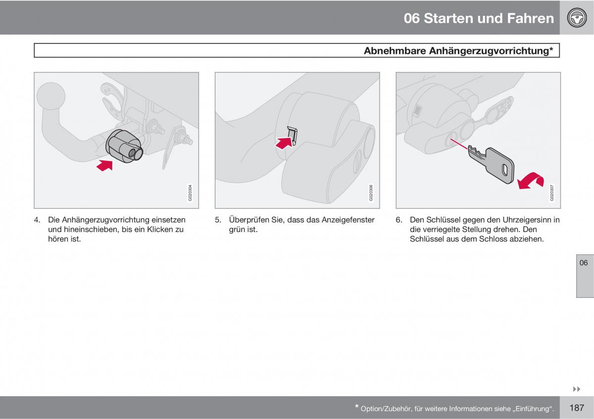 Volvo C70 M II 2 Handbuch / page 189