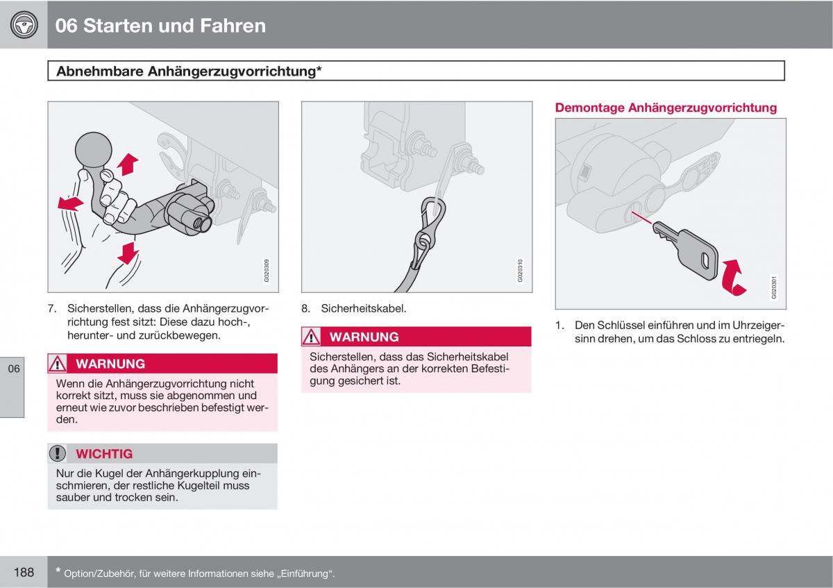 Volvo C70 M II 2 Handbuch / page 190