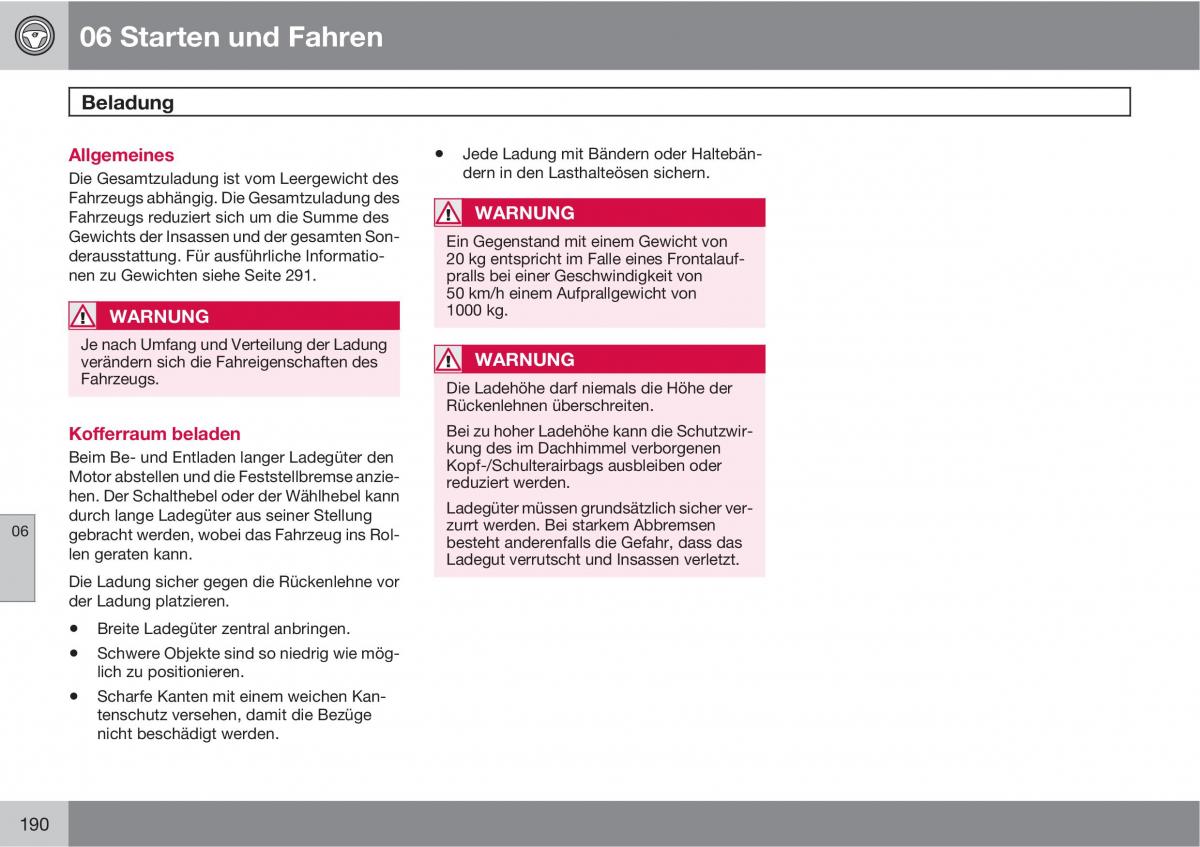 Volvo C70 M II 2 Handbuch / page 192