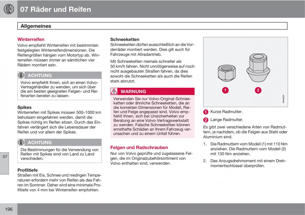 Volvo C70 M II 2 Handbuch / page 198