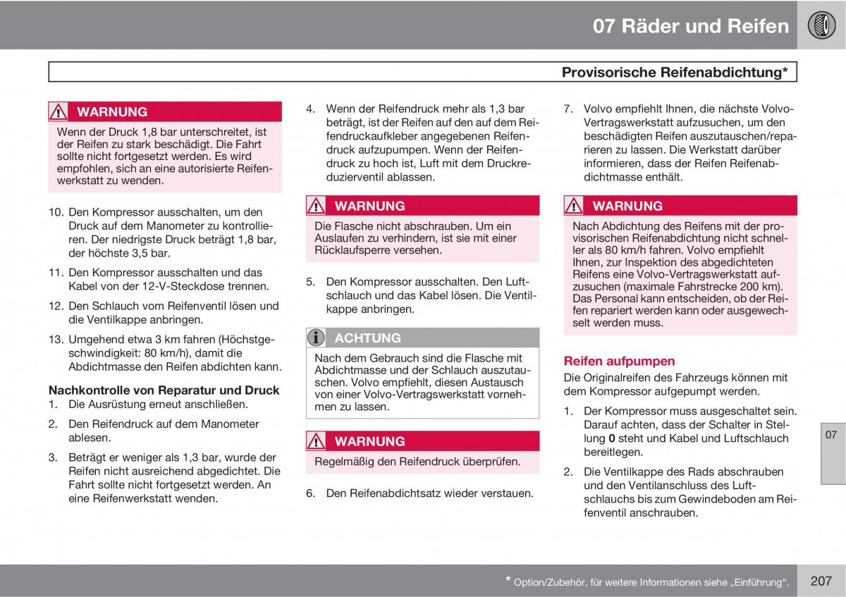 Volvo C70 M II 2 Handbuch / page 209