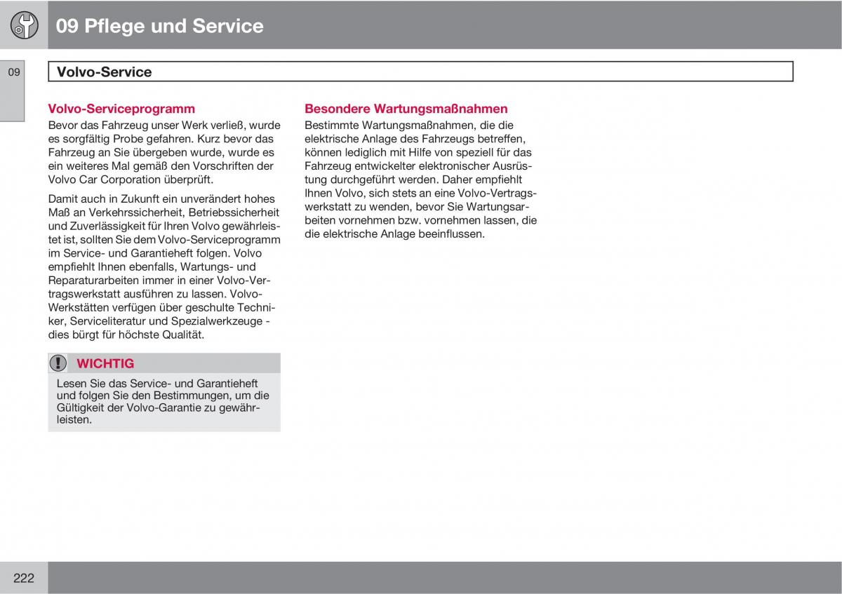 Volvo C70 M II 2 Handbuch / page 224