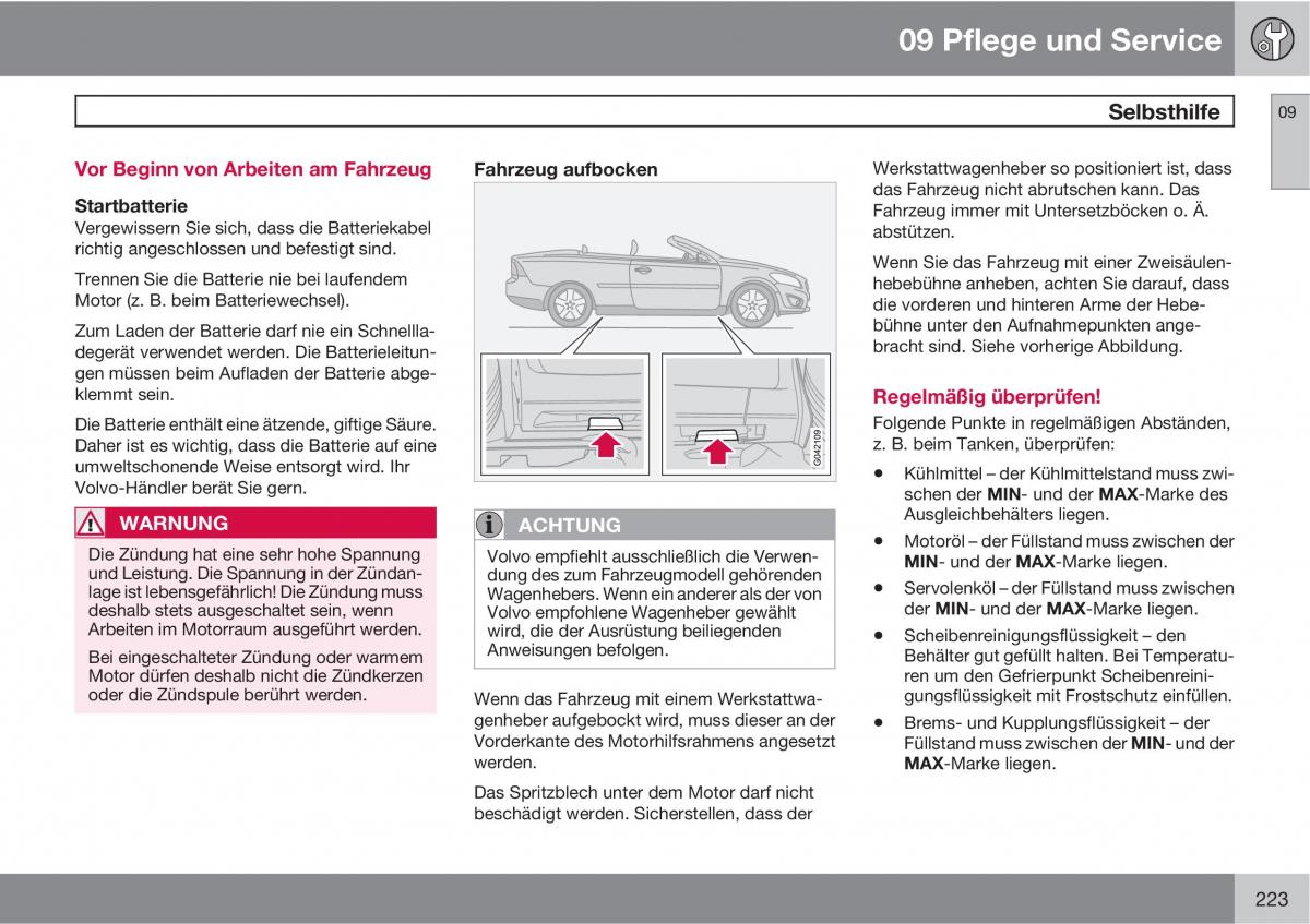 Volvo C70 M II 2 Handbuch / page 225