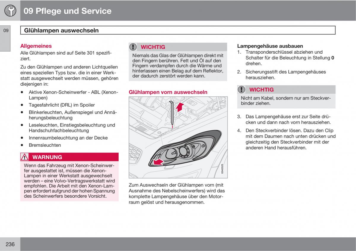 Volvo C70 M II 2 Handbuch / page 238