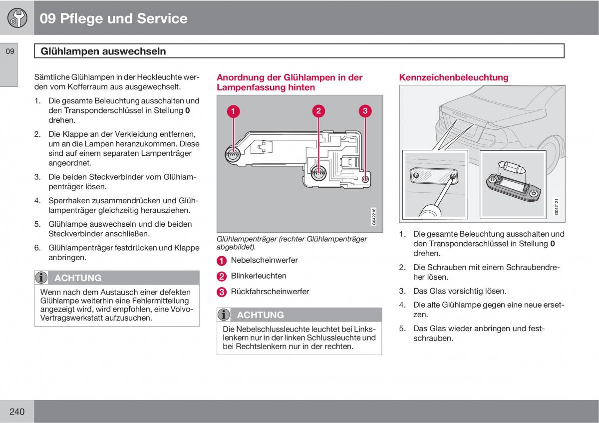 Volvo C70 M II 2 Handbuch / page 242