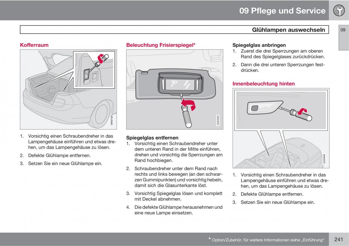 Volvo C70 M II 2 Handbuch / page 243