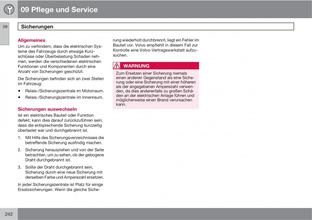 Volvo C70 M II 2 Handbuch / page 244