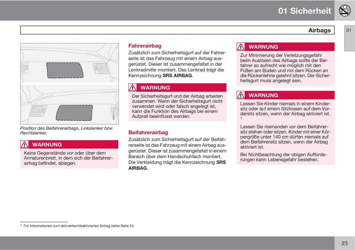 Volvo C70 M II 2 Handbuch / page 25