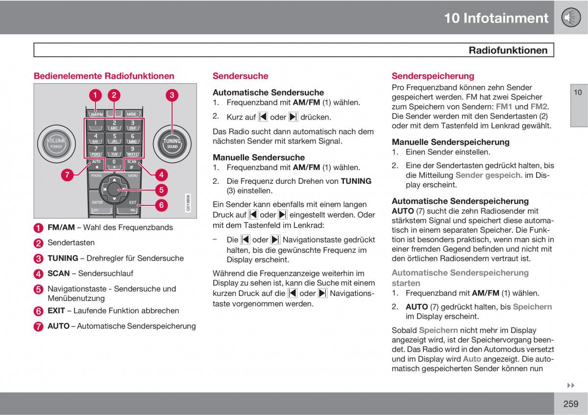 Volvo C70 M II 2 Handbuch / page 261