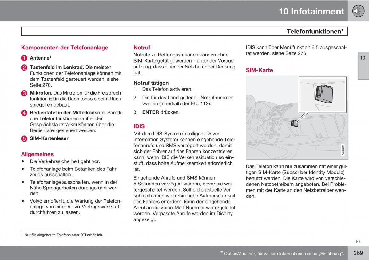 Volvo C70 M II 2 Handbuch / page 271