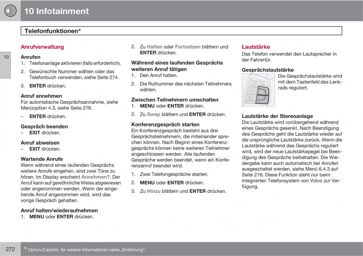 Volvo C70 M II 2 Handbuch / page 274