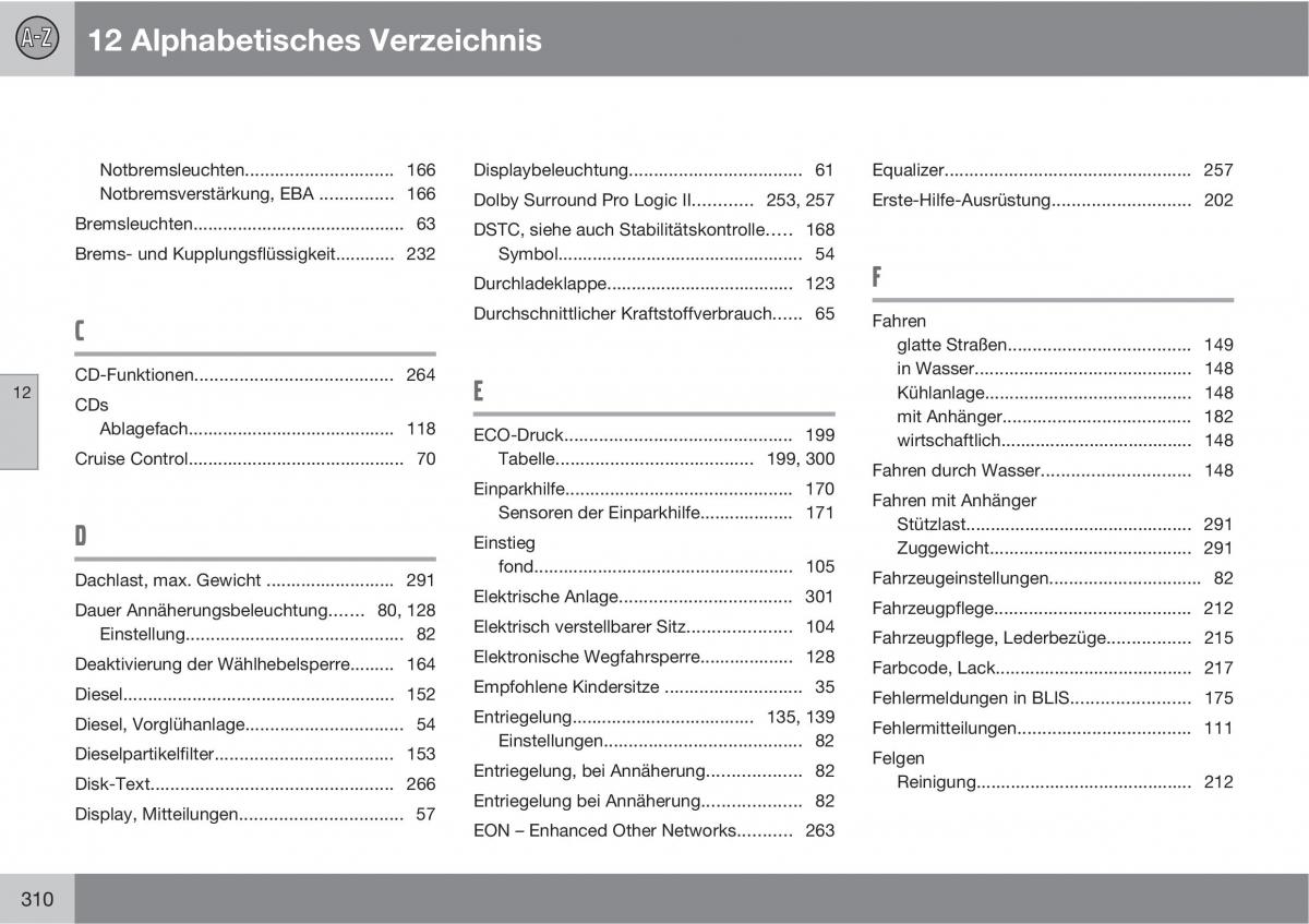 Volvo C70 M II 2 Handbuch / page 312