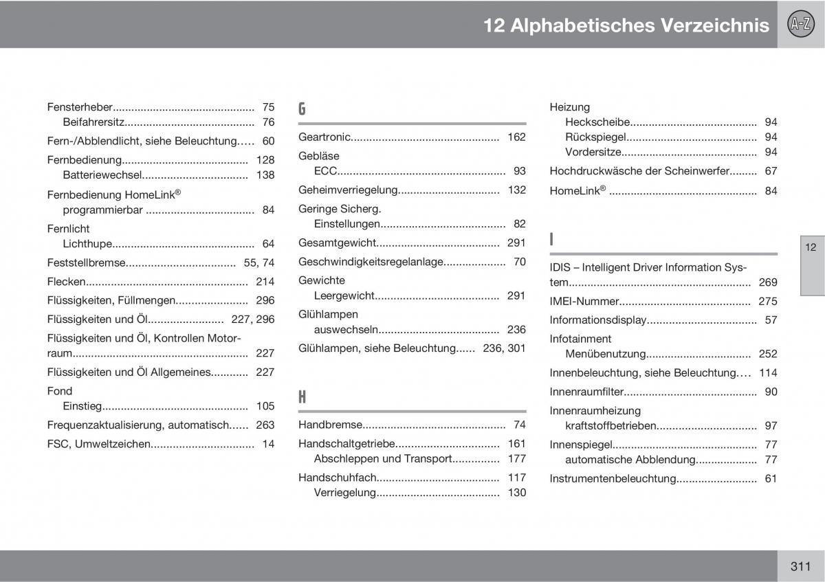 Volvo C70 M II 2 Handbuch / page 313