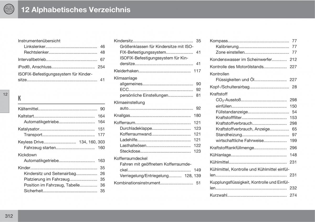 Volvo C70 M II 2 Handbuch / page 314