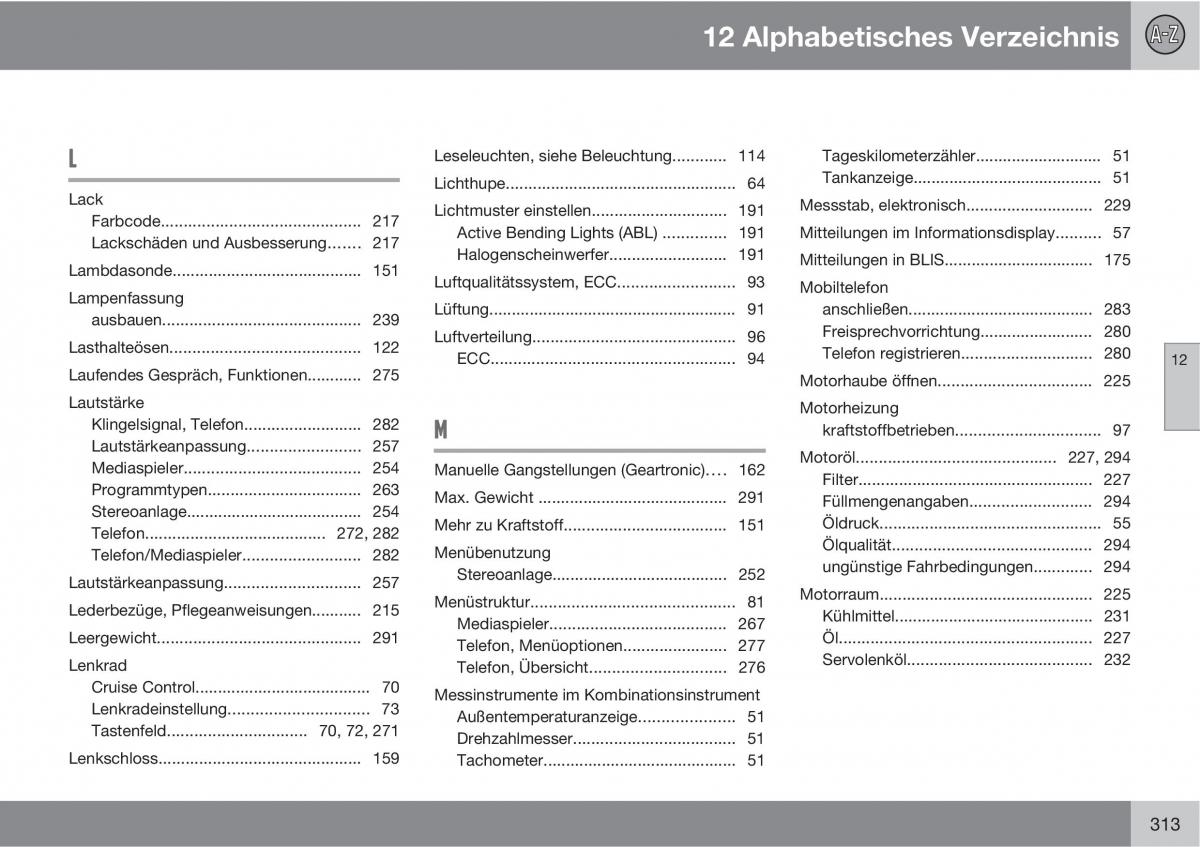 Volvo C70 M II 2 Handbuch / page 315