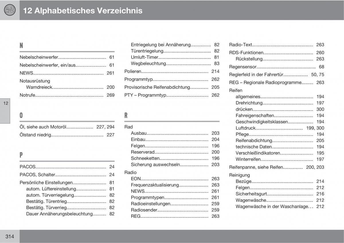 Volvo C70 M II 2 Handbuch / page 316