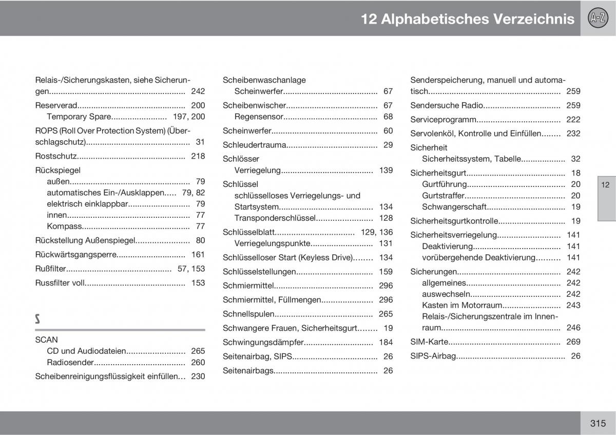 Volvo C70 M II 2 Handbuch / page 317