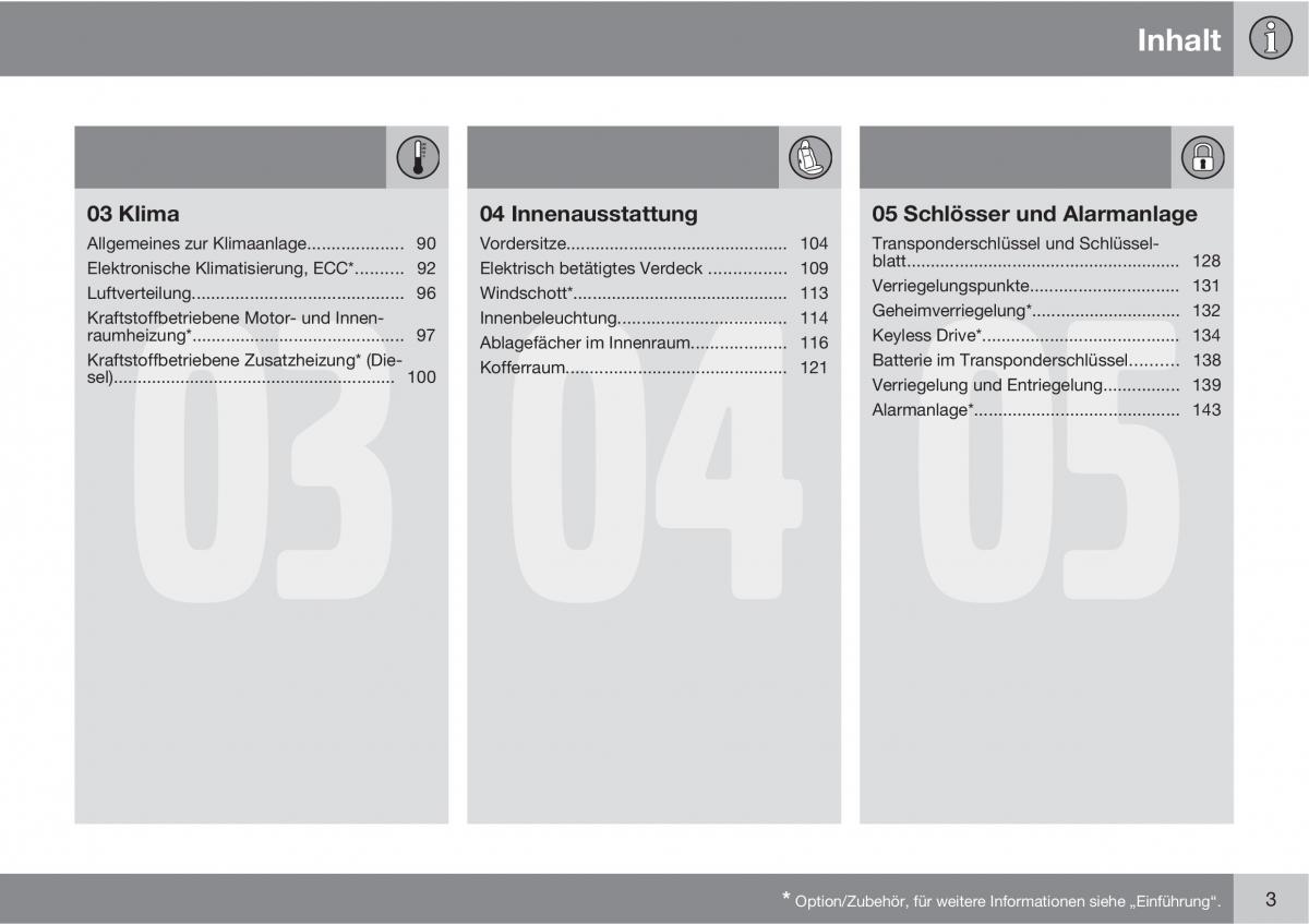 Volvo C70 M II 2 Handbuch / page 5