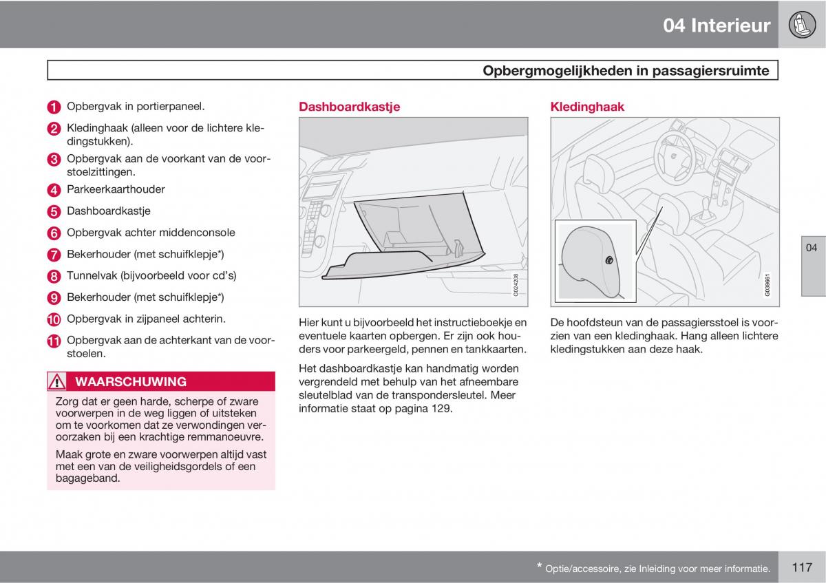 Volvo C70 M II 2 handleiding / page 119