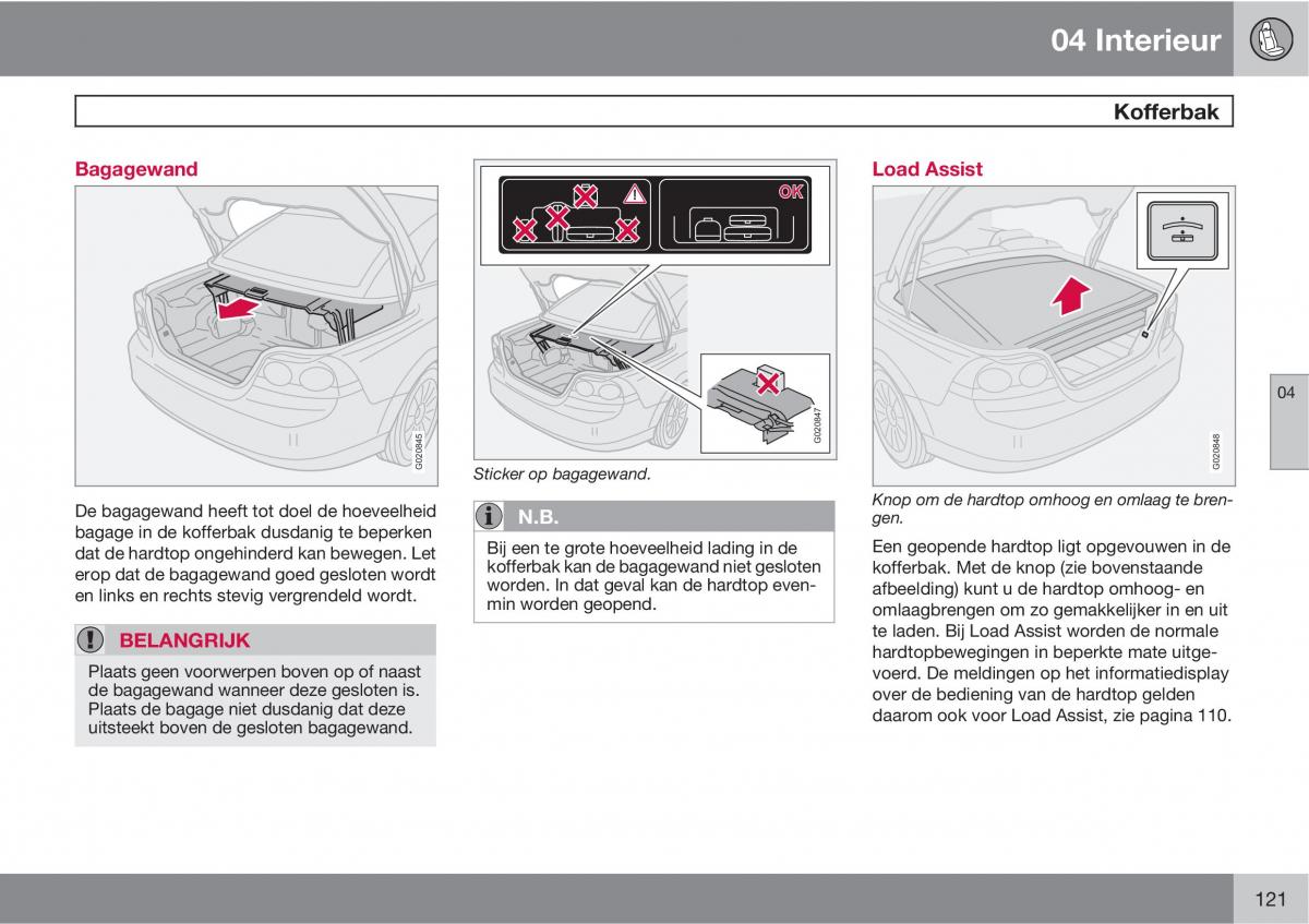 Volvo C70 M II 2 handleiding / page 123