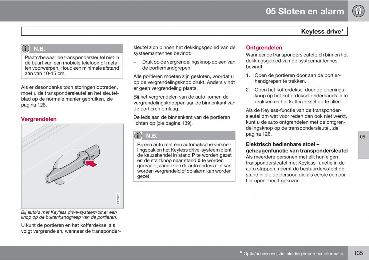 Volvo C70 M II 2 handleiding / page 137