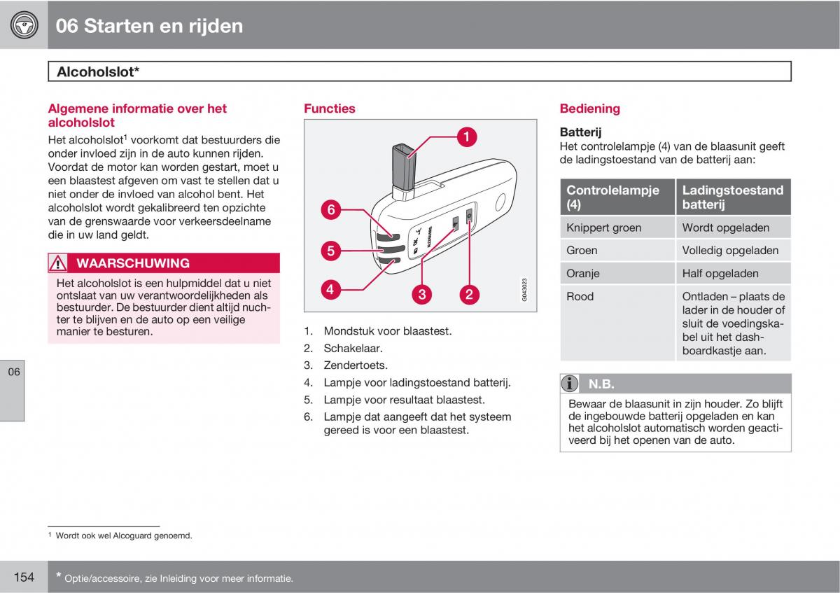 Volvo C70 M II 2 handleiding / page 156