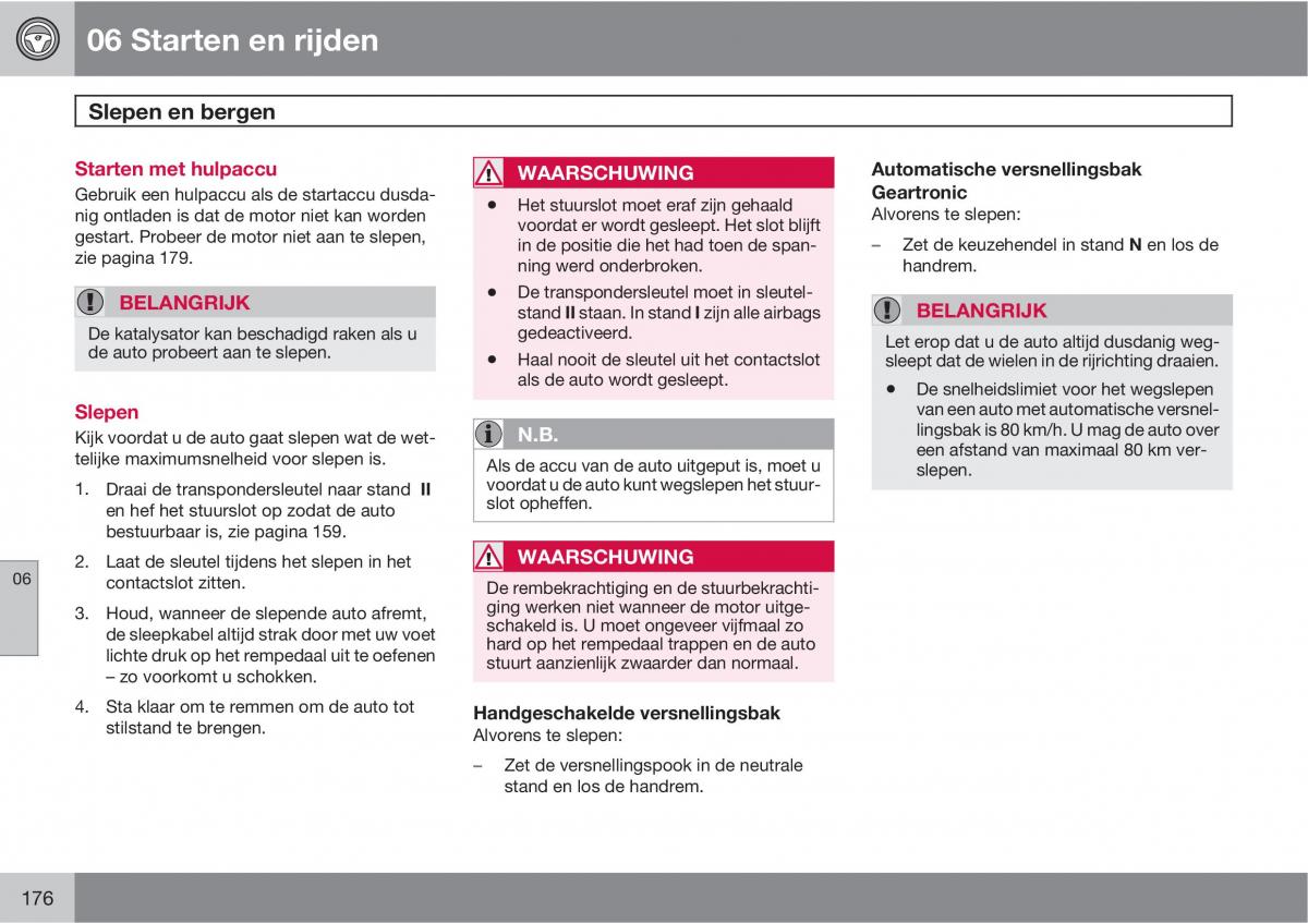 Volvo C70 M II 2 handleiding / page 178