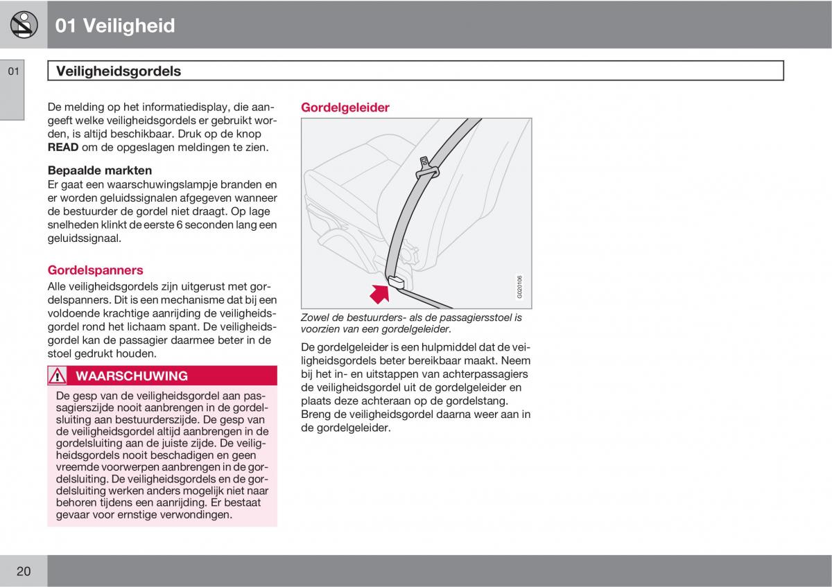 Volvo C70 M II 2 handleiding / page 22