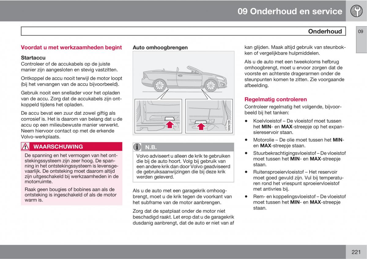 Volvo C70 M II 2 handleiding / page 223