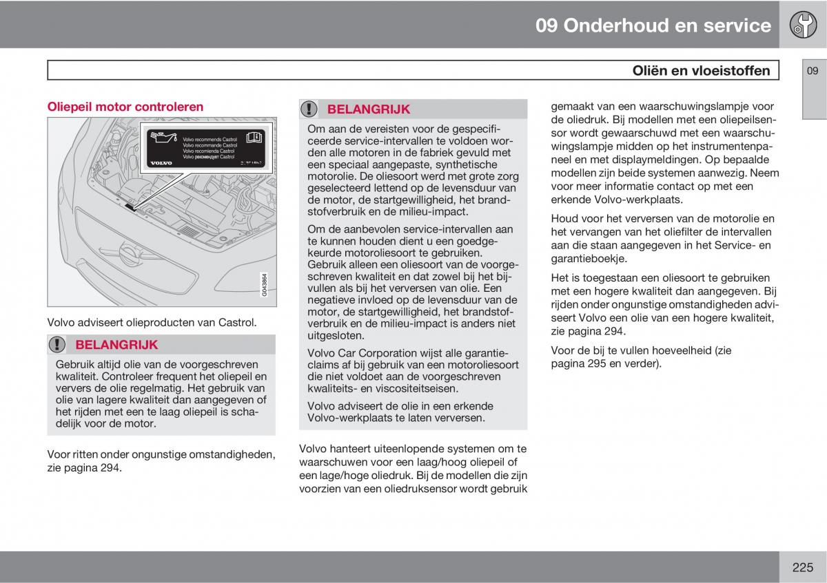 Volvo C70 M II 2 handleiding / page 227