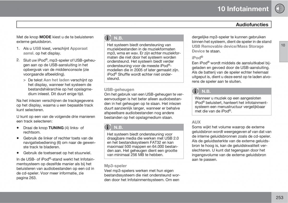 Volvo C70 M II 2 handleiding / page 255